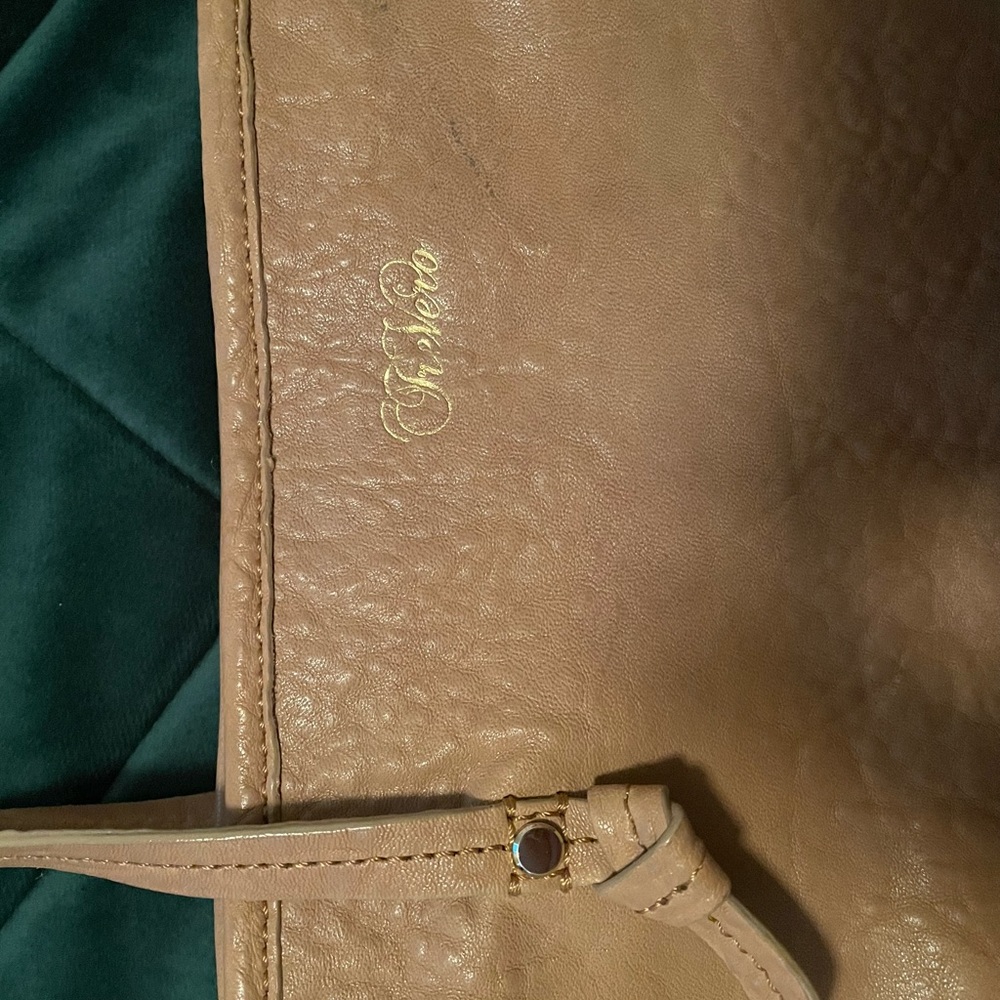Tan lamb skin TreVero tote